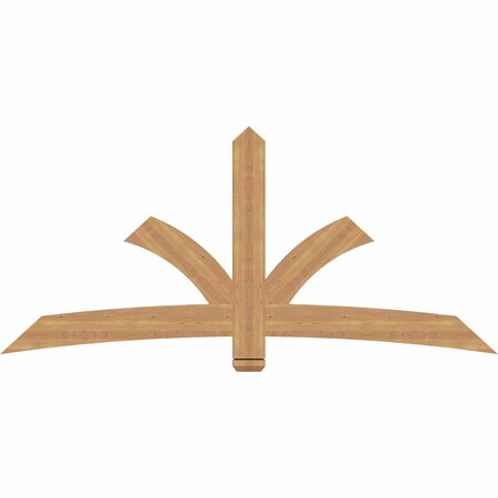 Ekena Millwork Davenport Timber Gable Bracket, Western Red Cedar, 84"W x 38"H x 1 1/2"D x 5 1/2"F, 11/12 Pitch GBW084X38X0206DAV00SWR